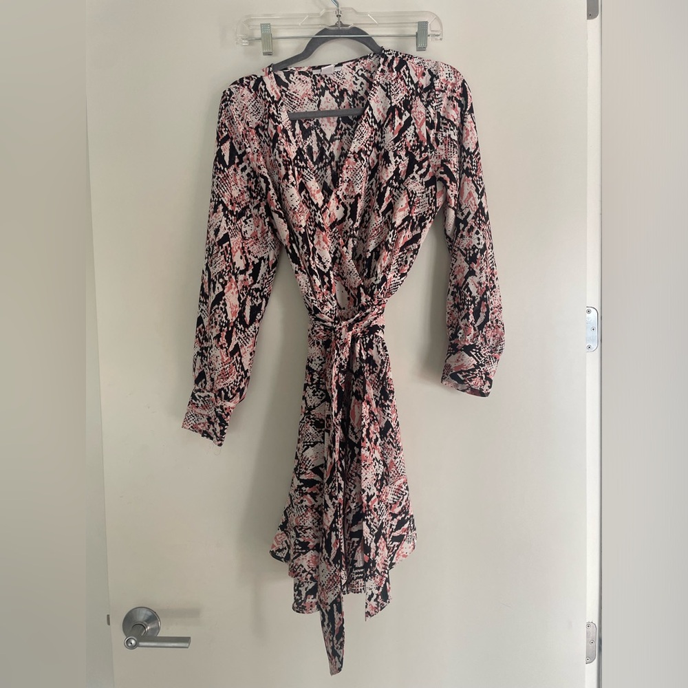 Snakeskin Bar III Wrap Dress